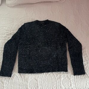 Banana Republic Black Sweater with Blue Highlights